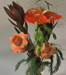 Orange flowers bouquet