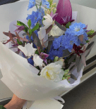 Blue flowers bouquet